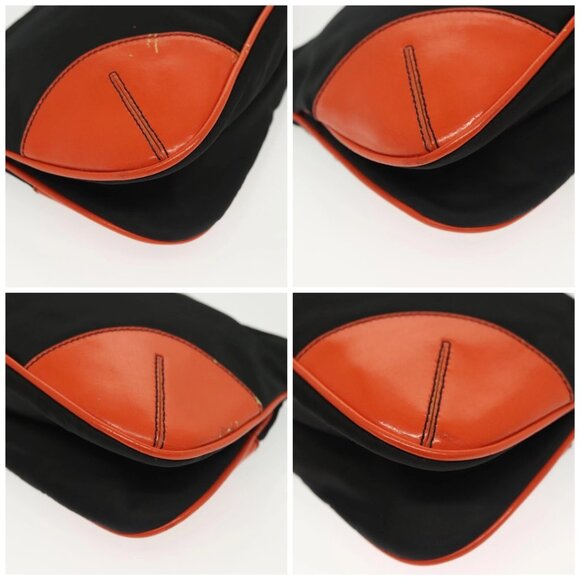 PRADA Shoulder Bag Nylon Leather Black Silver Auth 137443 - Picture 15 of 16